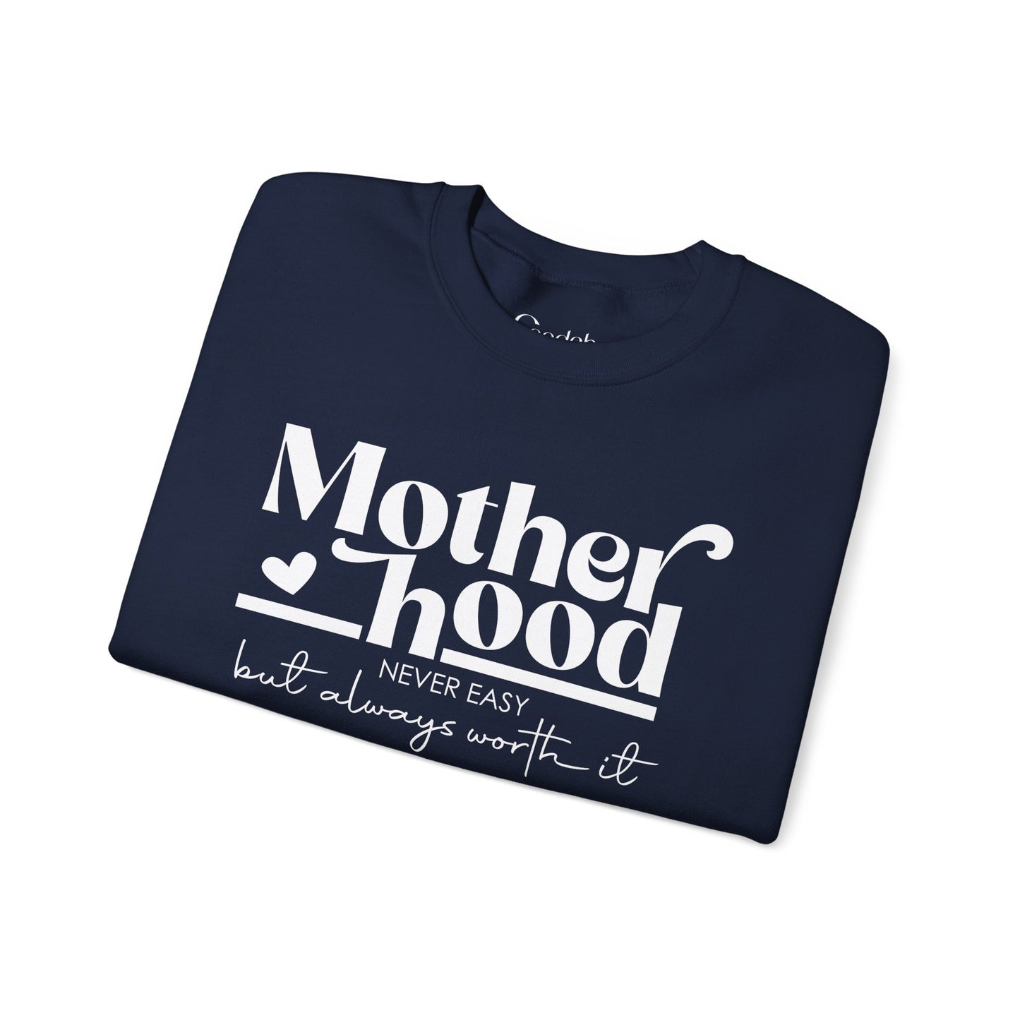 Motherhood Graphic Crewneck Sweatshirt worn by model
