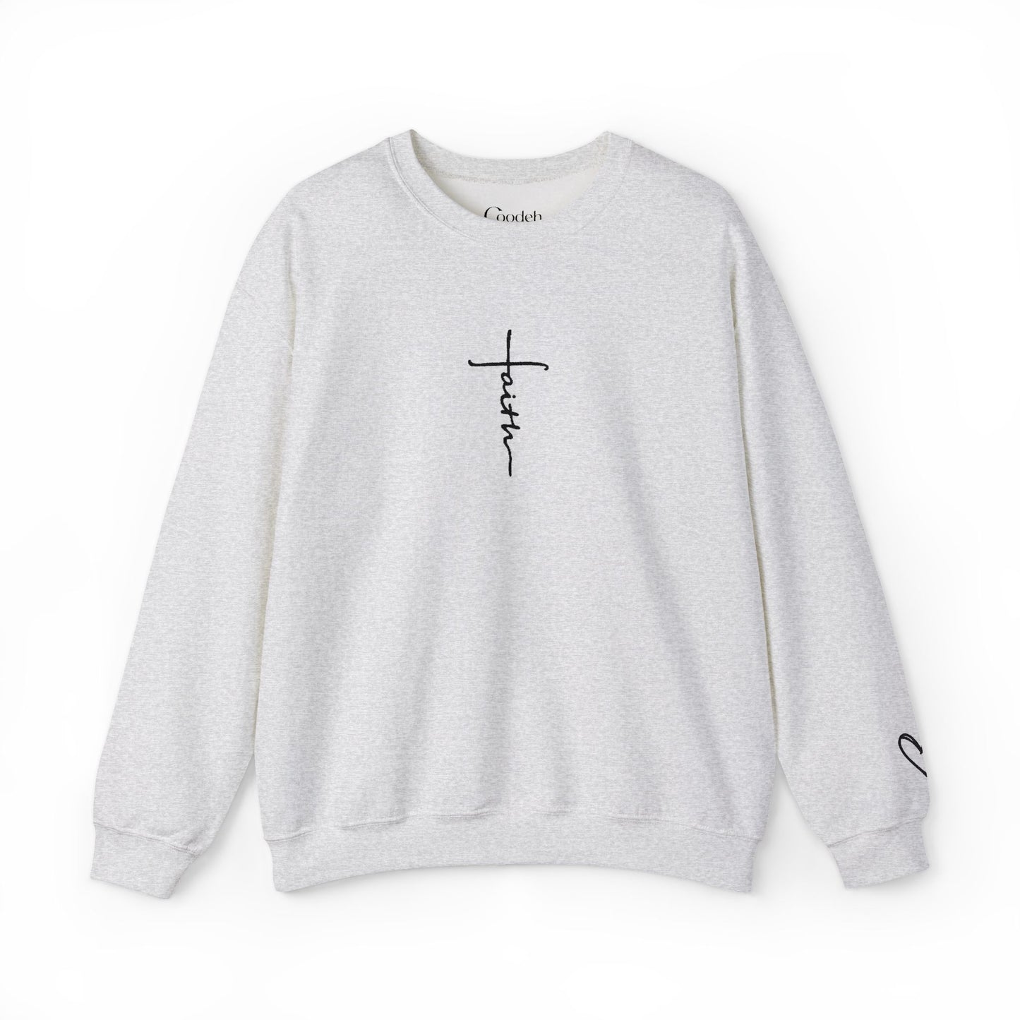 Faith Cross Script Crewneck Sweatshirt lifestyle image