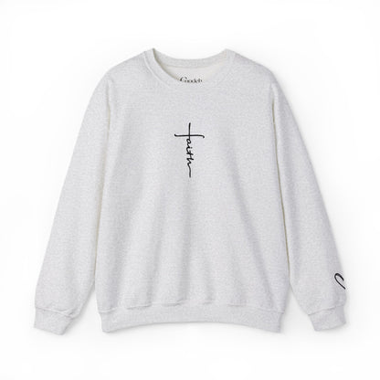 Faith Cross Script Crewneck Sweatshirt lifestyle image