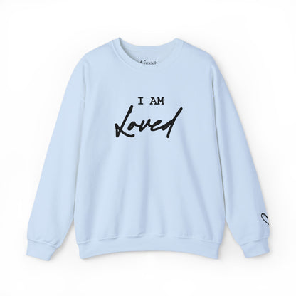 I Am Loved Crewneck Sweatshirt sleeve detail