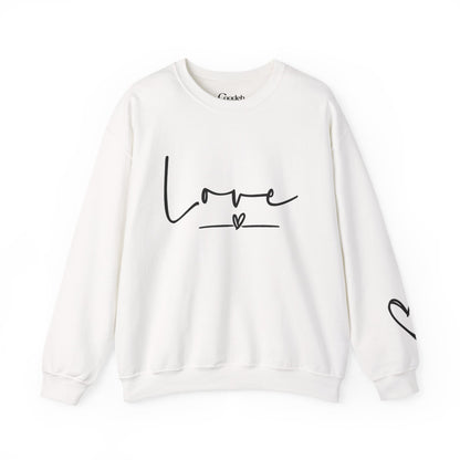 Love Graphic Crewneck Sweatshirt collar detail