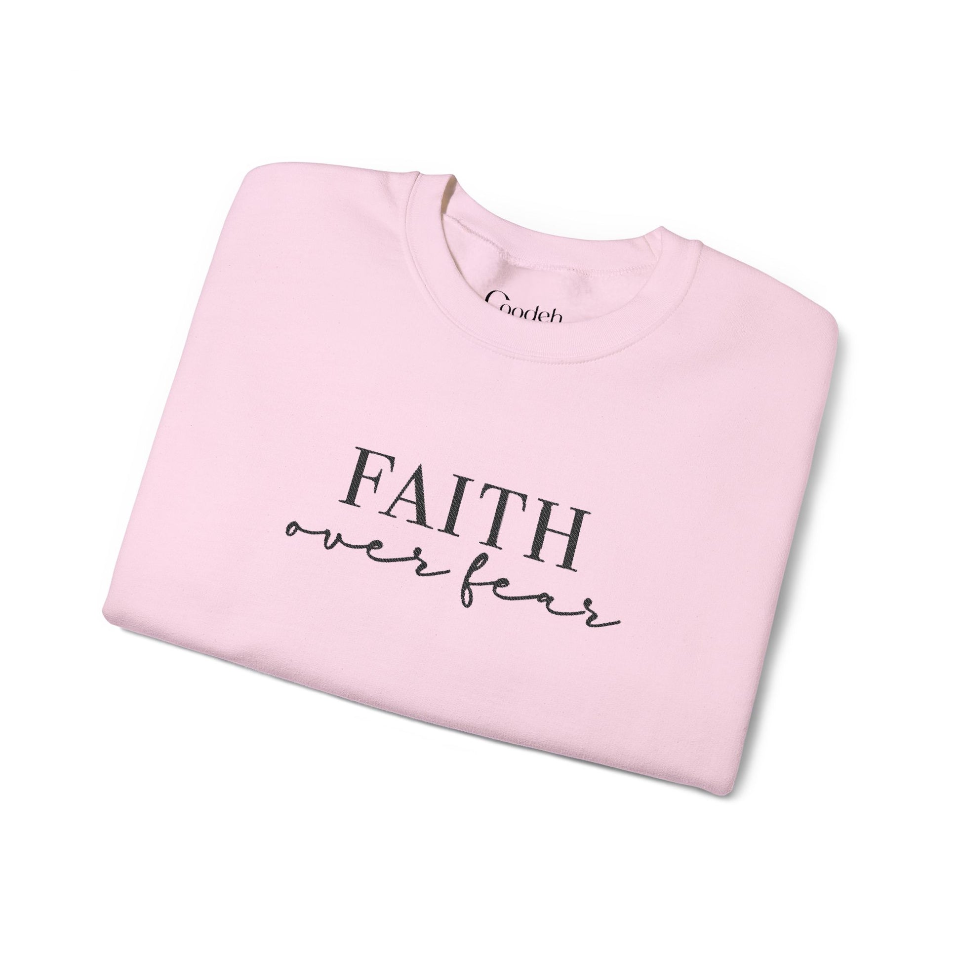 Faith Over Fear Crewneck Sweatshirt relaxed fit
