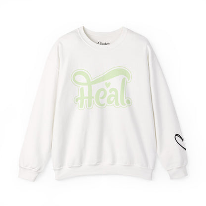 Heal Inspirational Crewneck Sweatshirt cozy everyday sweatshirt