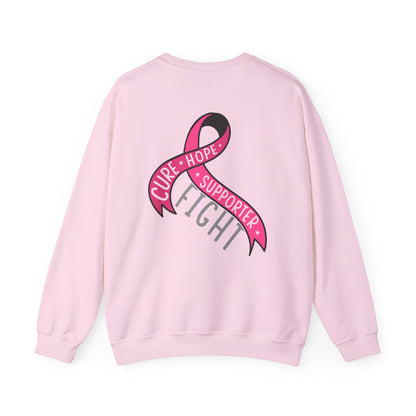 Pink Ribbon Cure Hope Supporter Fight Sweatshirt