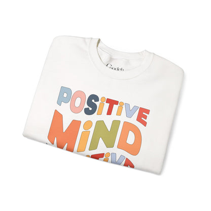Positive Mind Positive Vibes Crewneck Sweatshirt worn by model
