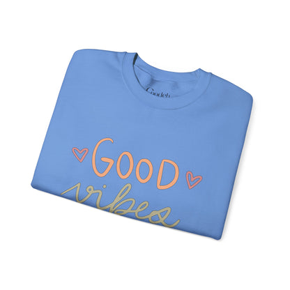 Good Vibes Crewneck Sweatshirt collar detail