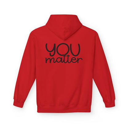 You Matter Positive Quote Hoodie back view