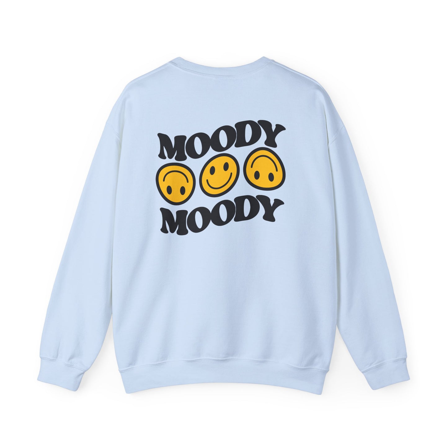 Moody Faces Crewneck Sweatshirt fleece interior detail