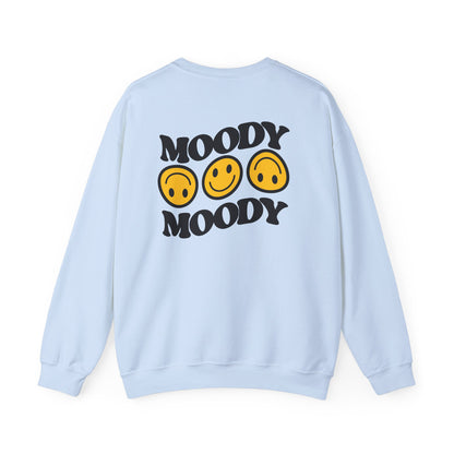 Moody Faces Crewneck Sweatshirt fleece interior detail