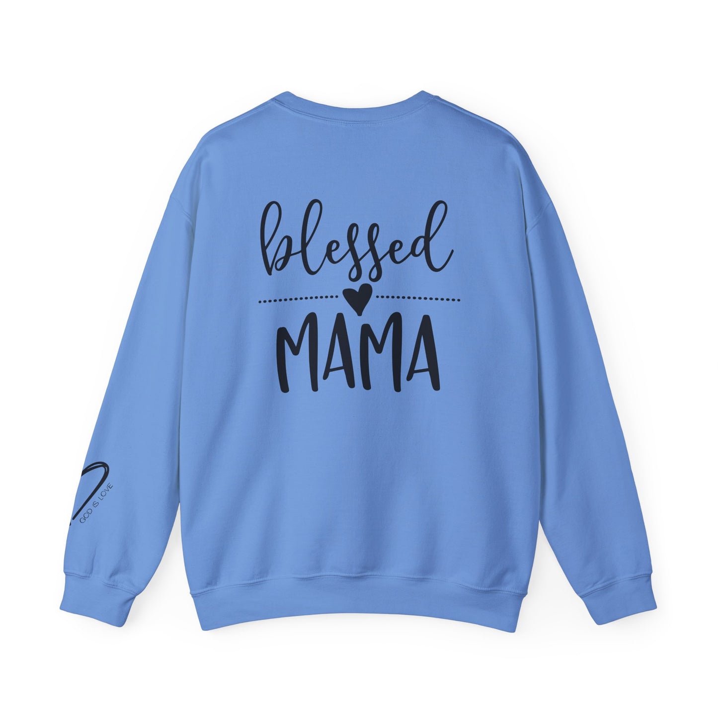 Blessed Mama Crewneck Sweatshirt close up view