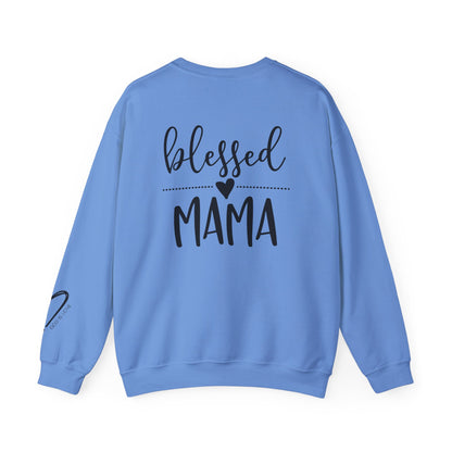 Blessed Mama Crewneck Sweatshirt close up view