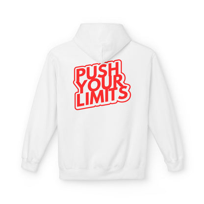 Push Your Limits Motivational Fitness Hoodie studio product image
