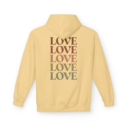 Stylish LOVE Print Pullover Hoodie trendy unisex apparel