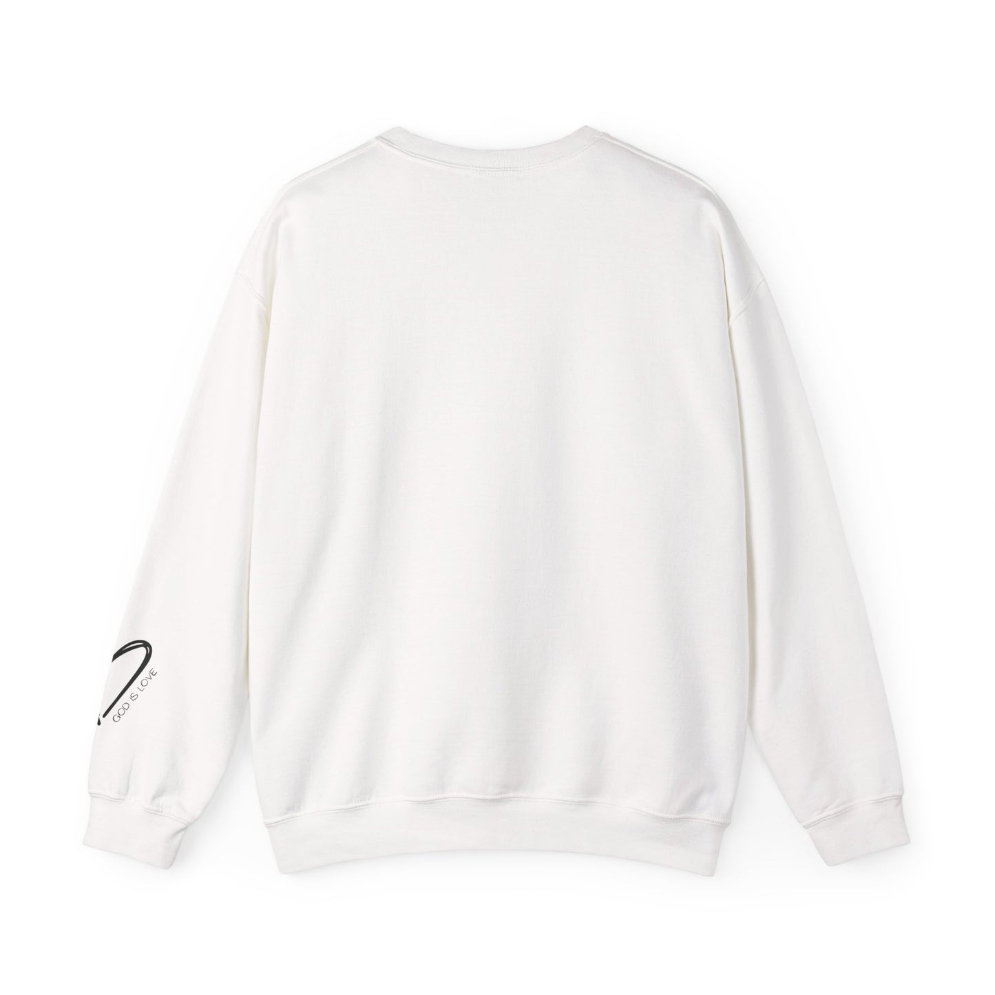 White Grateful Thankful Blessed Crewneck Sweatshirt back view