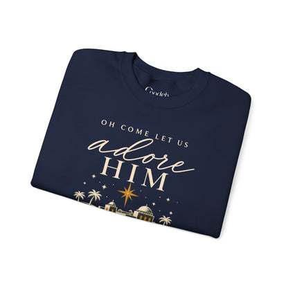 Oh Come Let Us Adore Him Christmas Sweatshirt