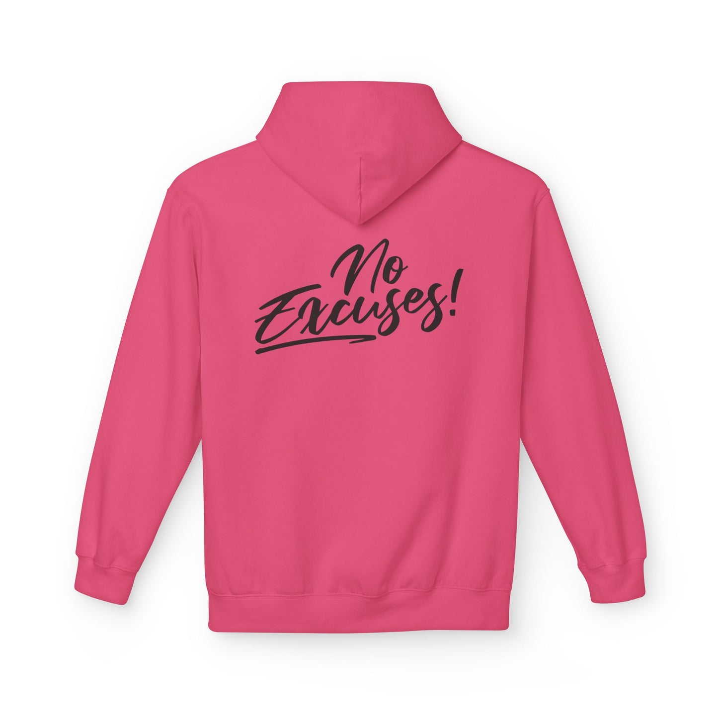 No Excuses Inspirational Graphic Hoodie cotton blend fabric