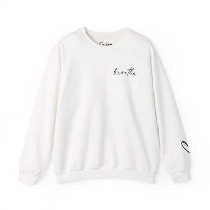 Be Kind Be Brave Be You Crewneck Sweatshirt embroidery detail