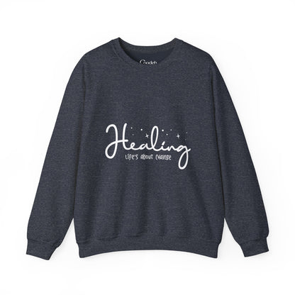 Healing Life's About Change Crewneck Sweatshirt cozy lifestyle outfit