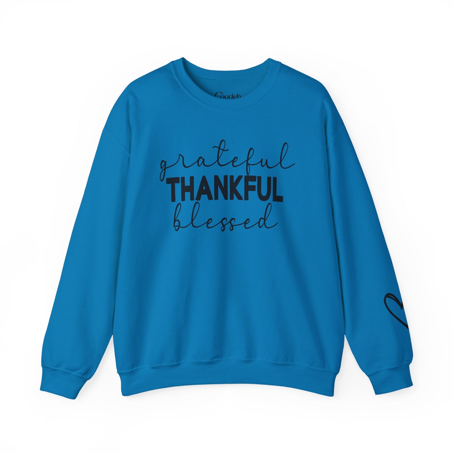 Grateful Thankful Blessed Crewneck Sweatshirt spring casual wear