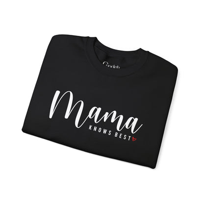 Mama Knows Best Crewneck Sweatshirt white color