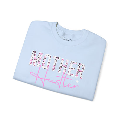Mother Hustler Leopard Crewneck Sweatshirt stylish mom clothing
