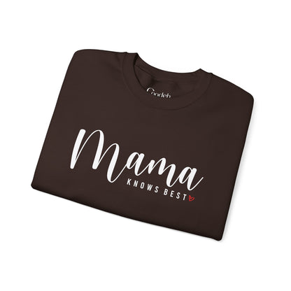 Mama Knows Best Crewneck Sweatshirt worn by model