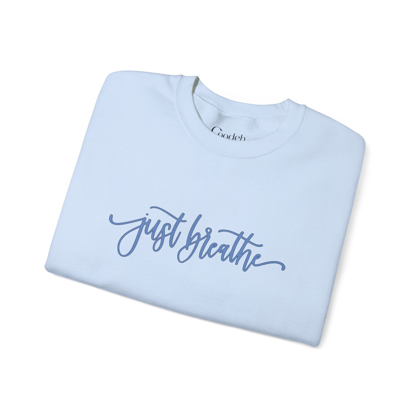 Just Breathe Crewneck Sweatshirt soft cotton feel