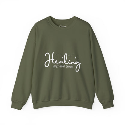 Healing Life's About Change Crewneck Sweatshirt relaxed fit streetwear