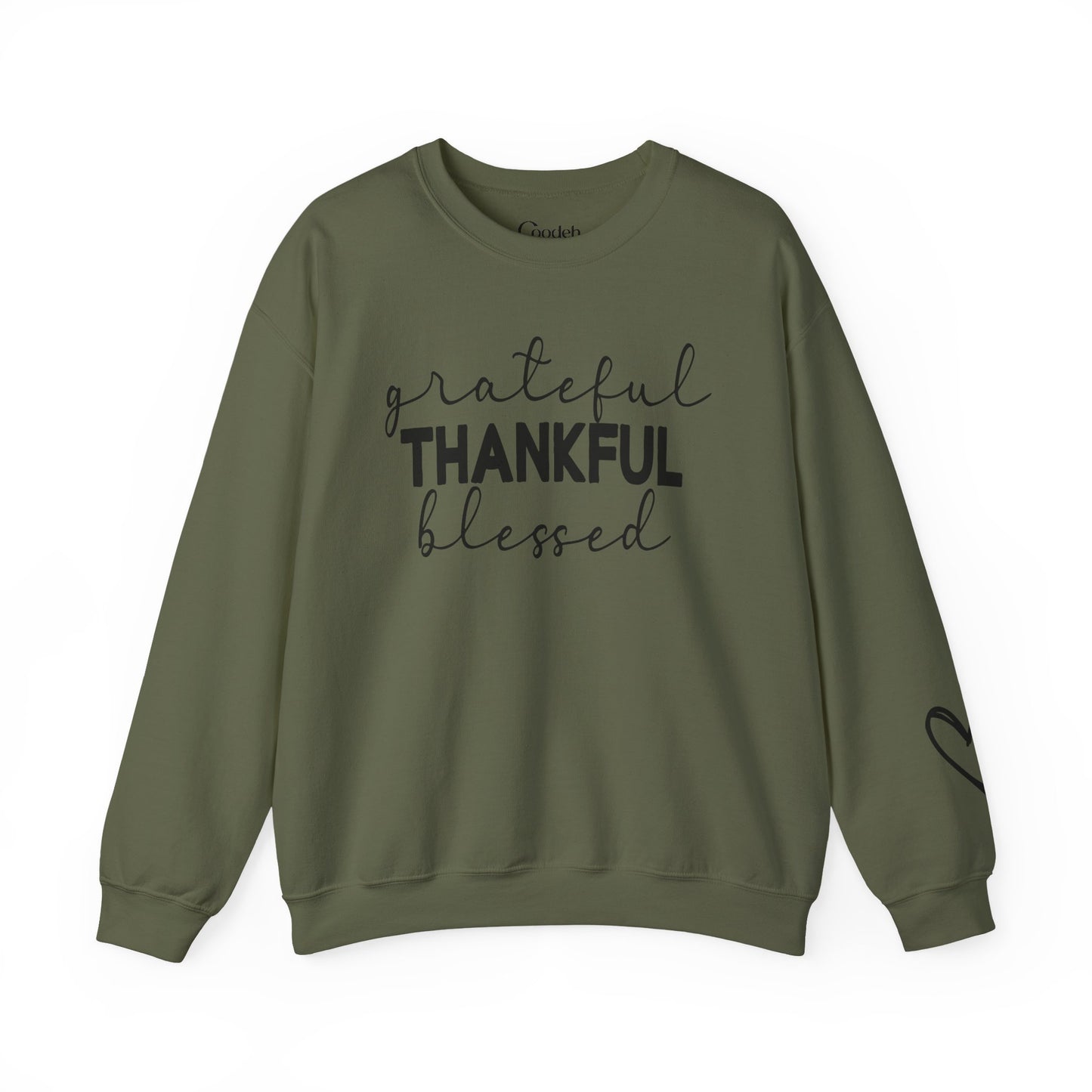 Grateful Thankful Blessed Crewneck Sweatshirt weekend casual outfit