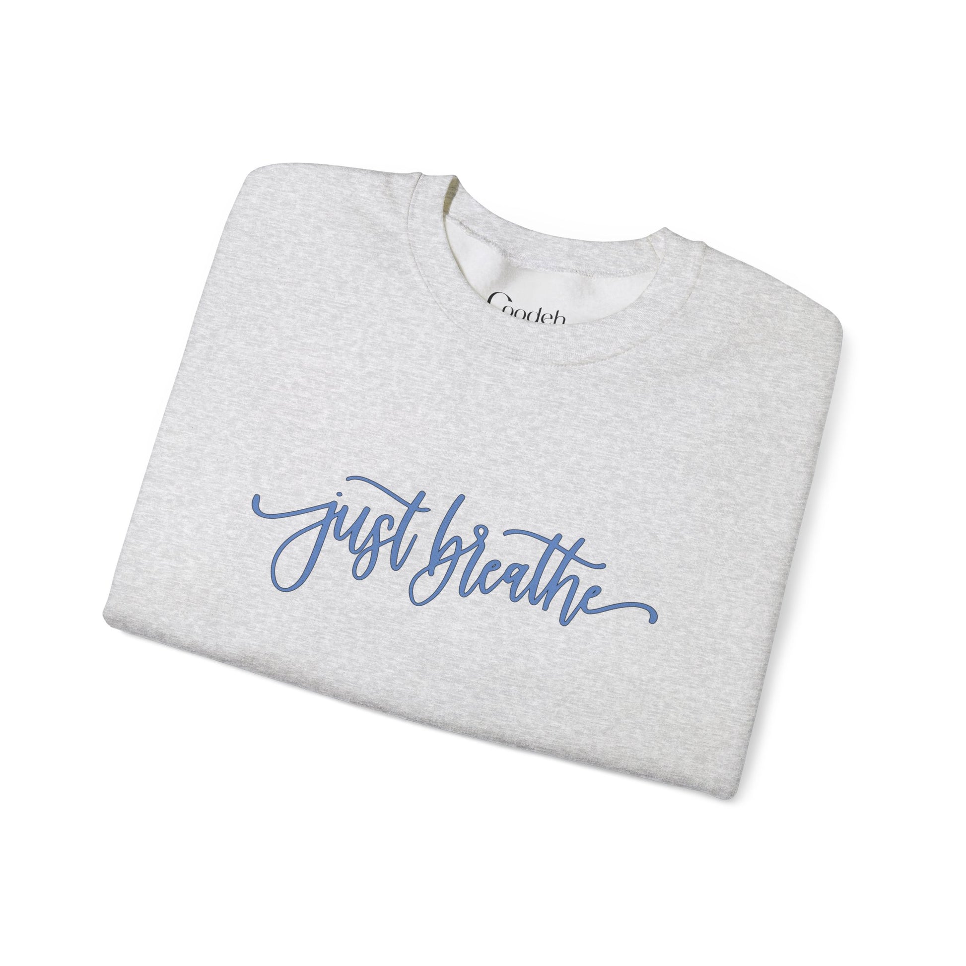 Just Breathe Crewneck Sweatshirt flat lay product image