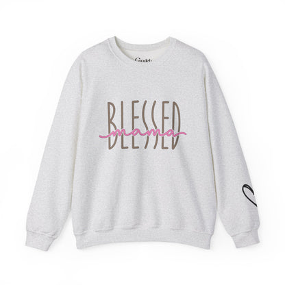 Blessed Mama Crewneck Sweatshirt front design