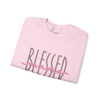 Blessed Mama Crewneck Sweatshirt embroidery detail
