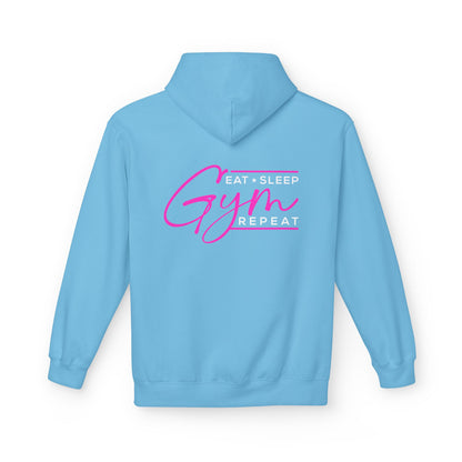 Eat Sleep Gym Repeat Motivational Fitness Hoodie gym motivation design