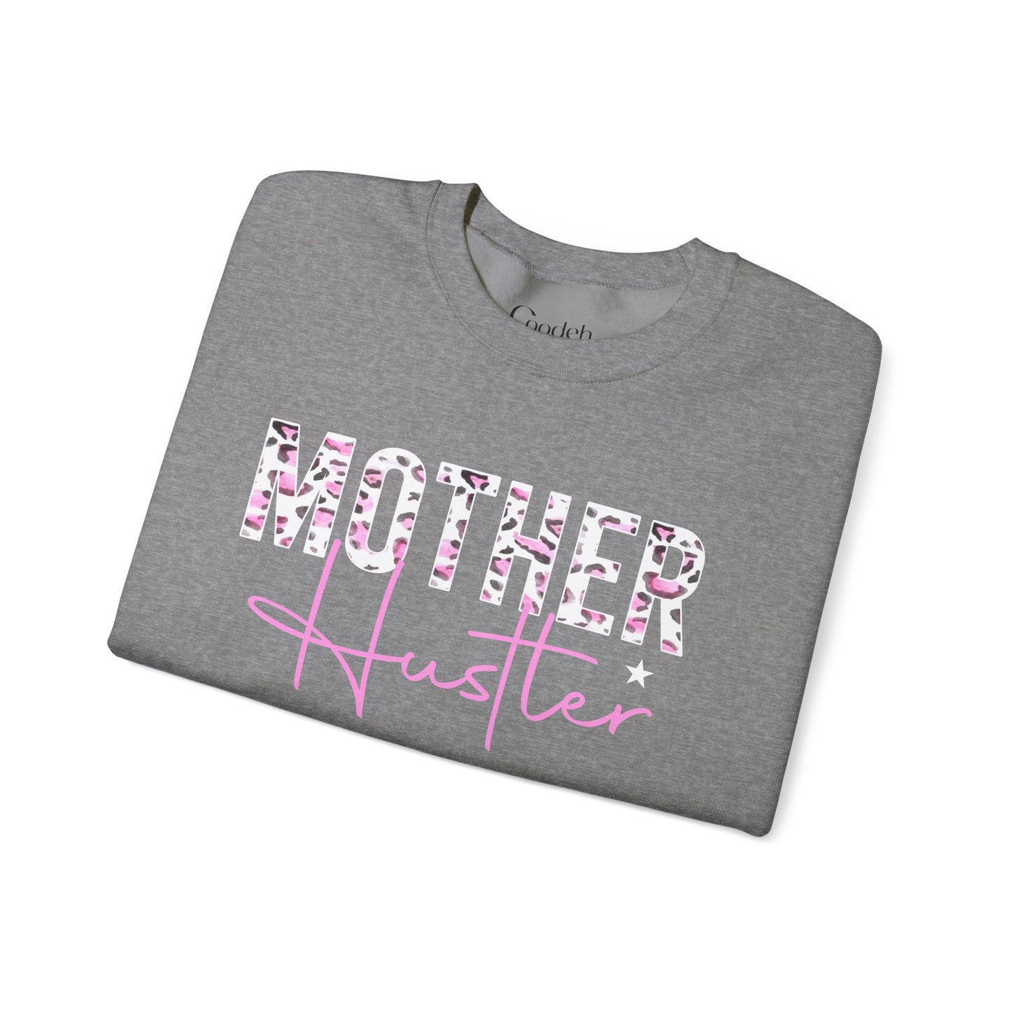 Mother Hustler Leopard Crewneck Sweatshirt unisex fit