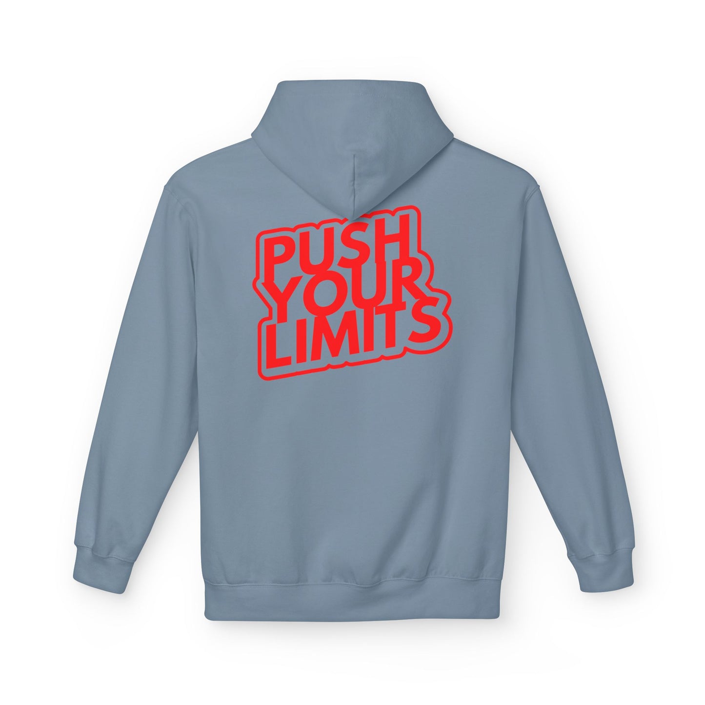 Push Your Limits Motivational Fitness Hoodie drawstring hood