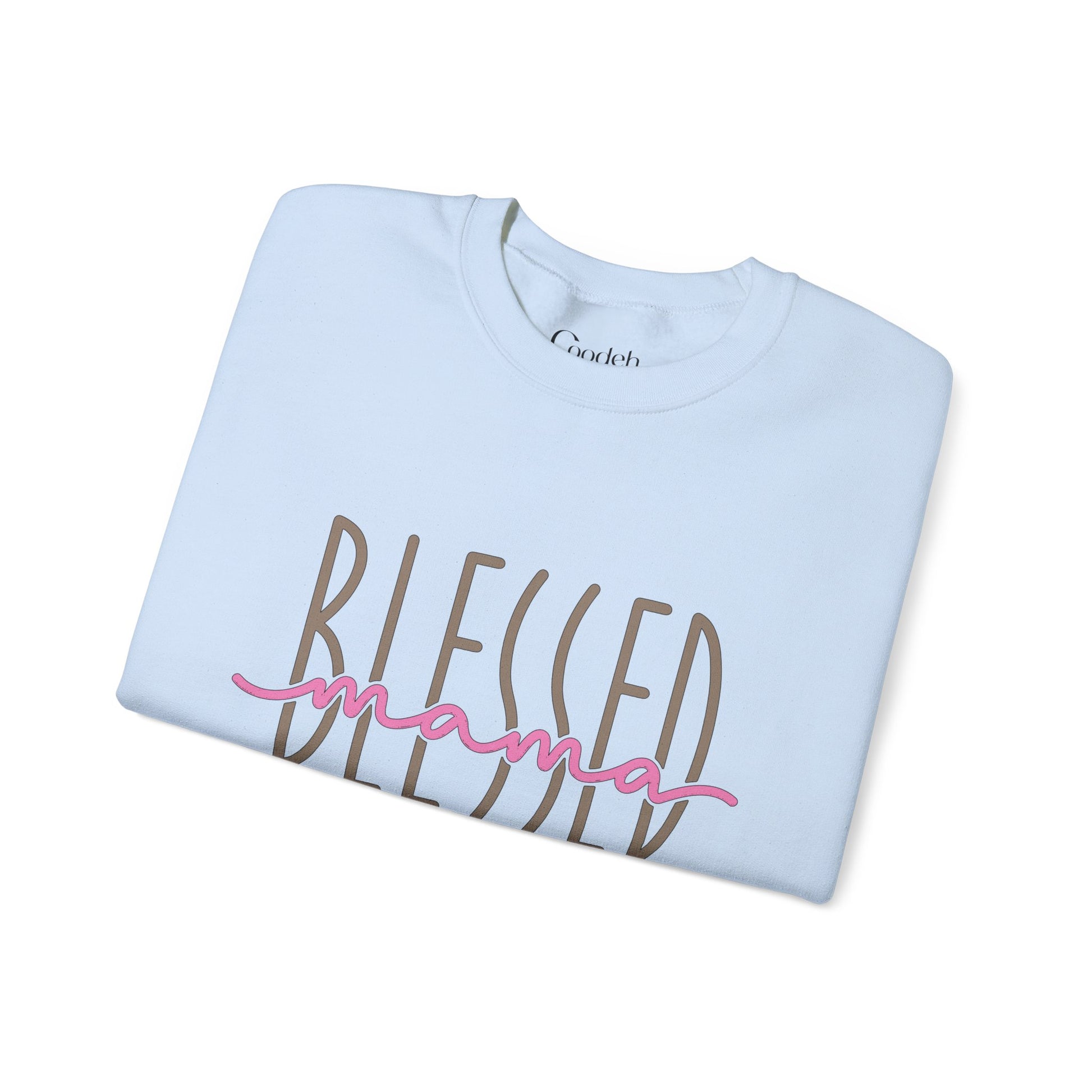 Blessed Mama Crewneck Sweatshirt worn by model
