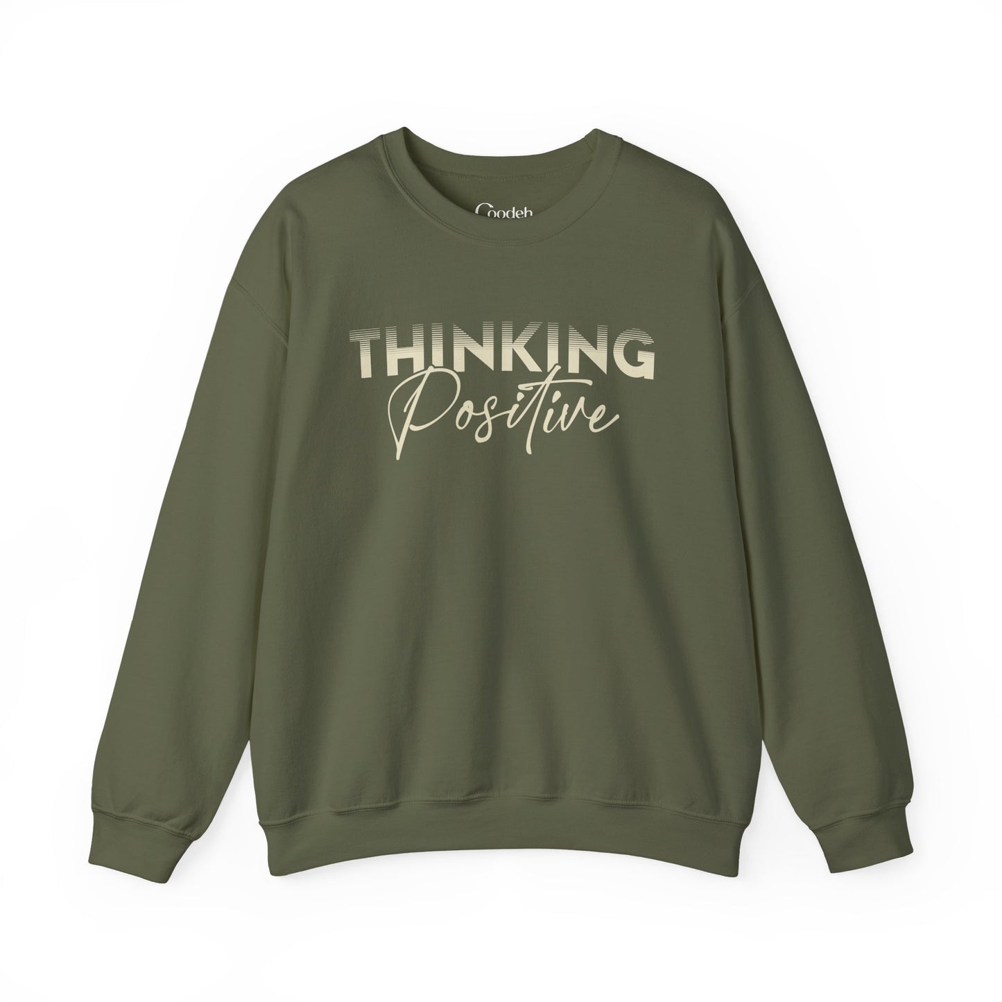 Thinking Positive Crewneck Sweatshirt unisex style