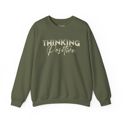 Thinking Positive Crewneck Sweatshirt unisex style