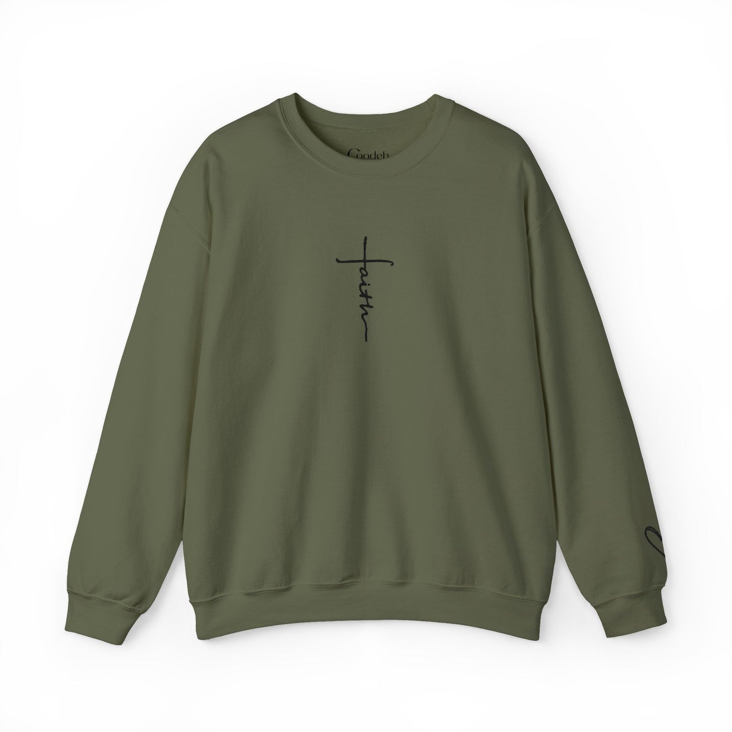 Faith Cross Script Crewneck Sweatshirt comfortable wear