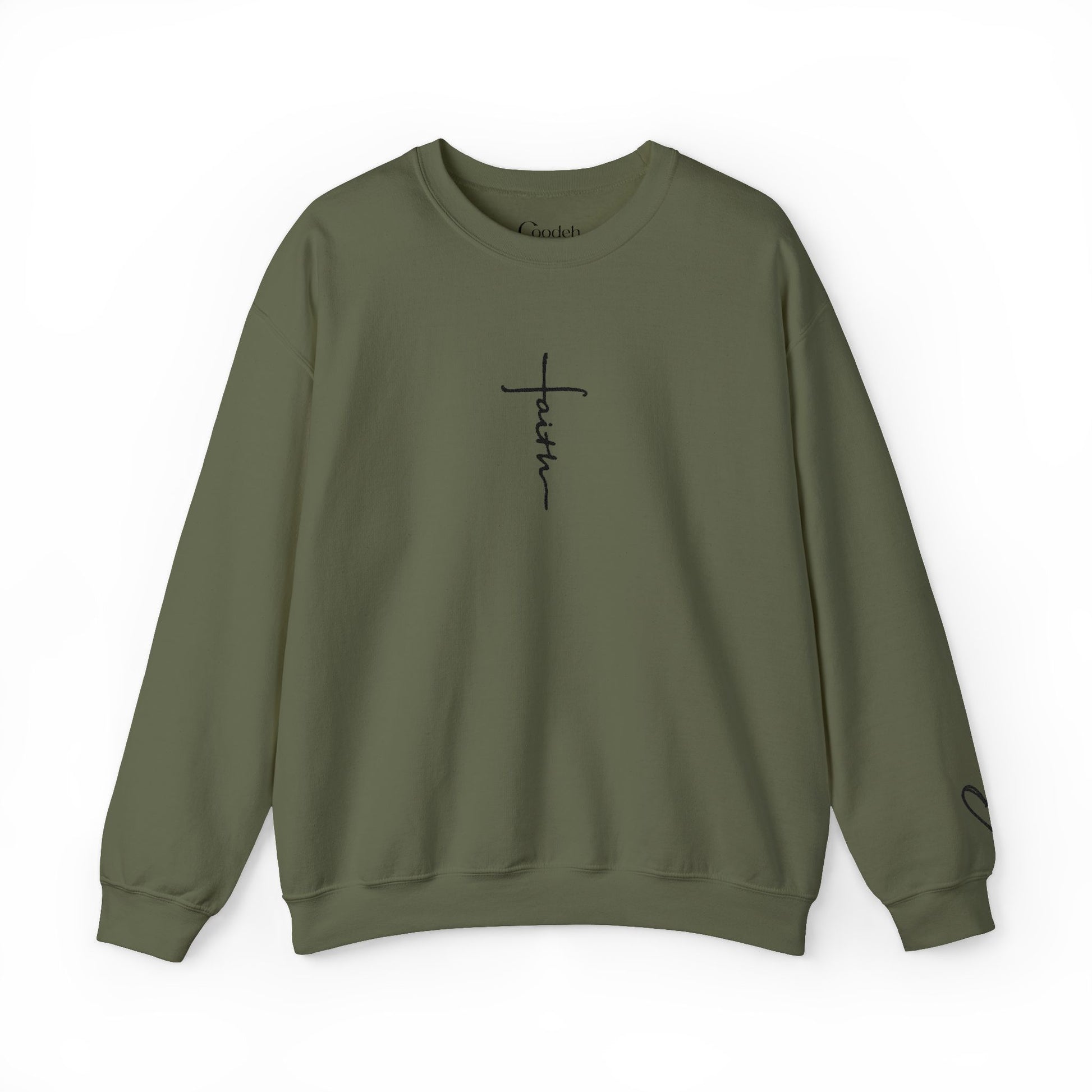 Faith Cross Script Crewneck Sweatshirt comfortable wear