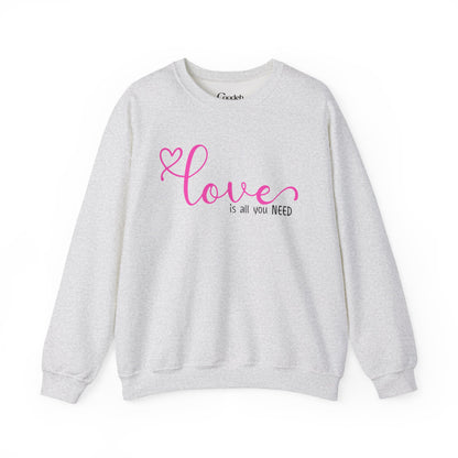 Love Is All You Need Crewneck Sweatshirt fabric detail