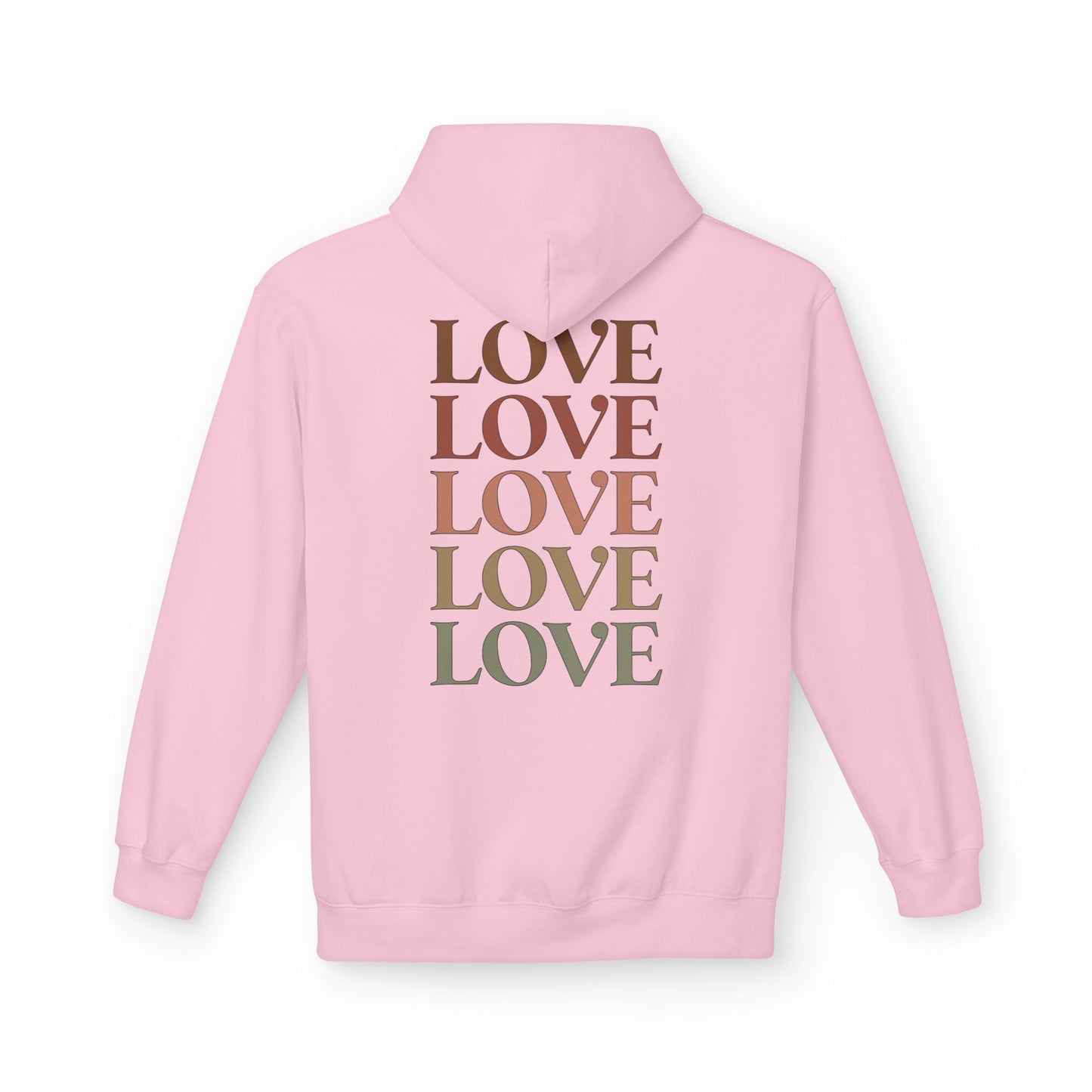 Stylish LOVE Print Pullover Hoodie premium cotton blend