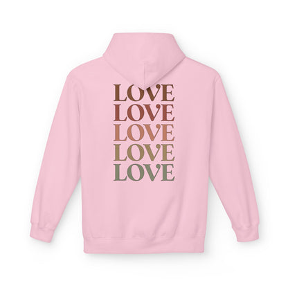 Stylish LOVE Print Pullover Hoodie premium cotton blend