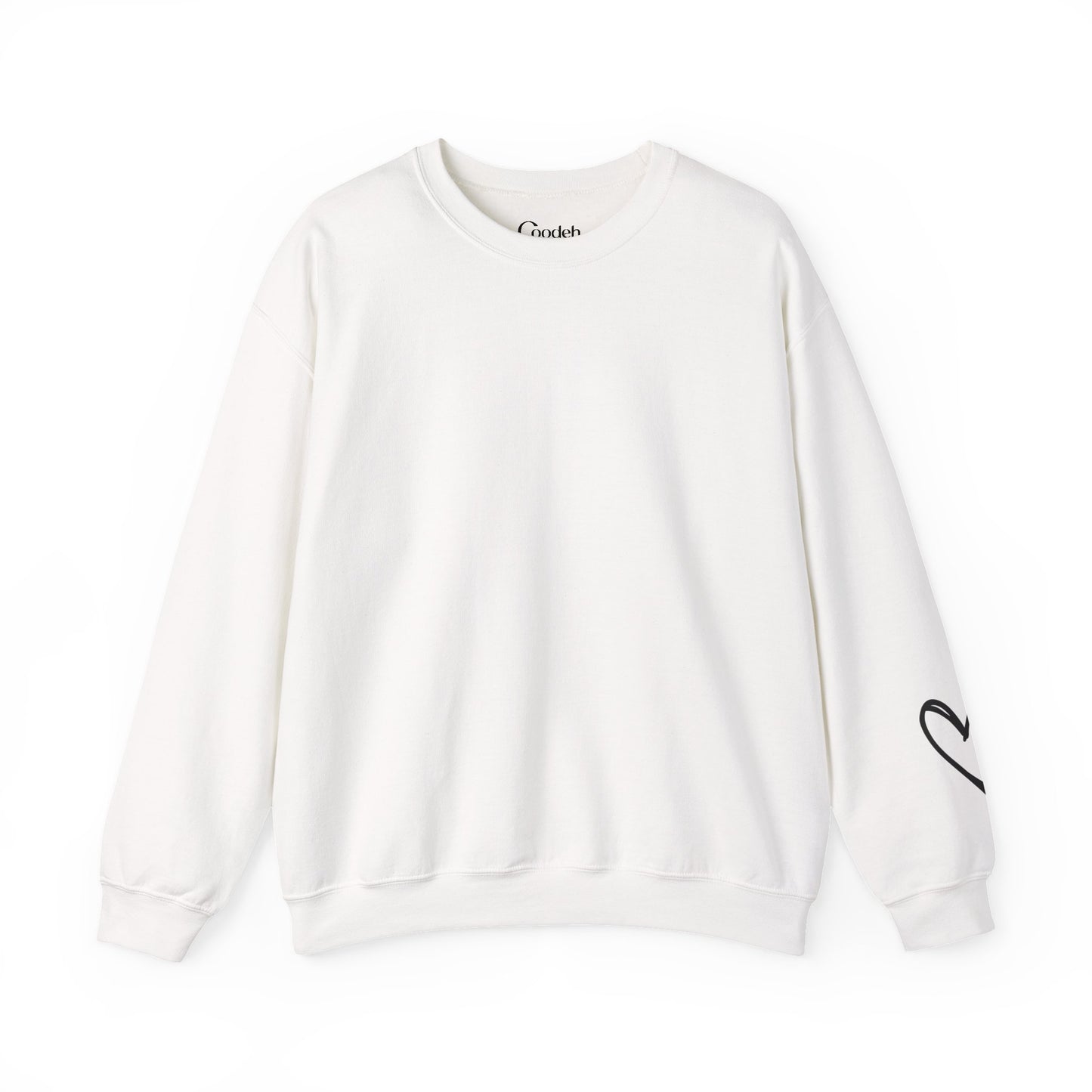 White I Am Worthy Crewneck Sweatshirt back view