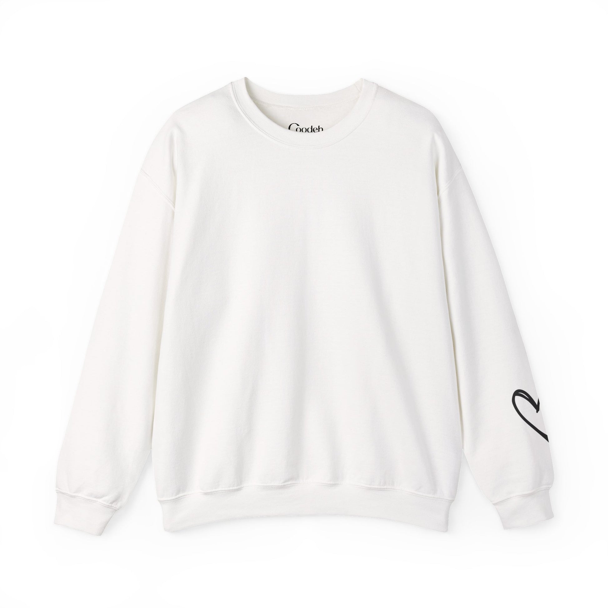 White I Am Worthy Crewneck Sweatshirt back view