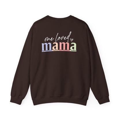 one Loved Mama Crewneck Sweatshirt front view