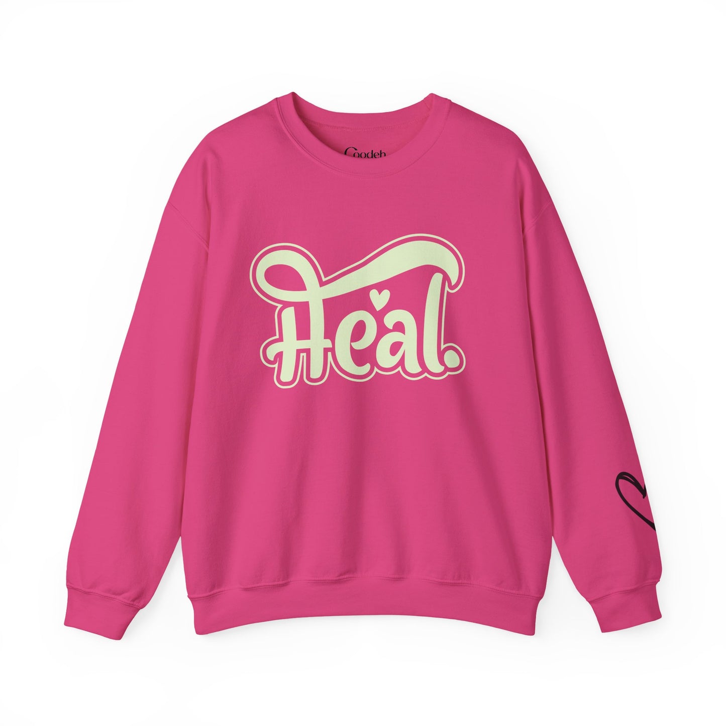 Heal Inspirational Crewneck Sweatshirt cotton blend fabric