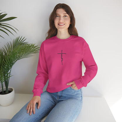 Faith Cross Script Crewneck Sweatshirt sleeve detail