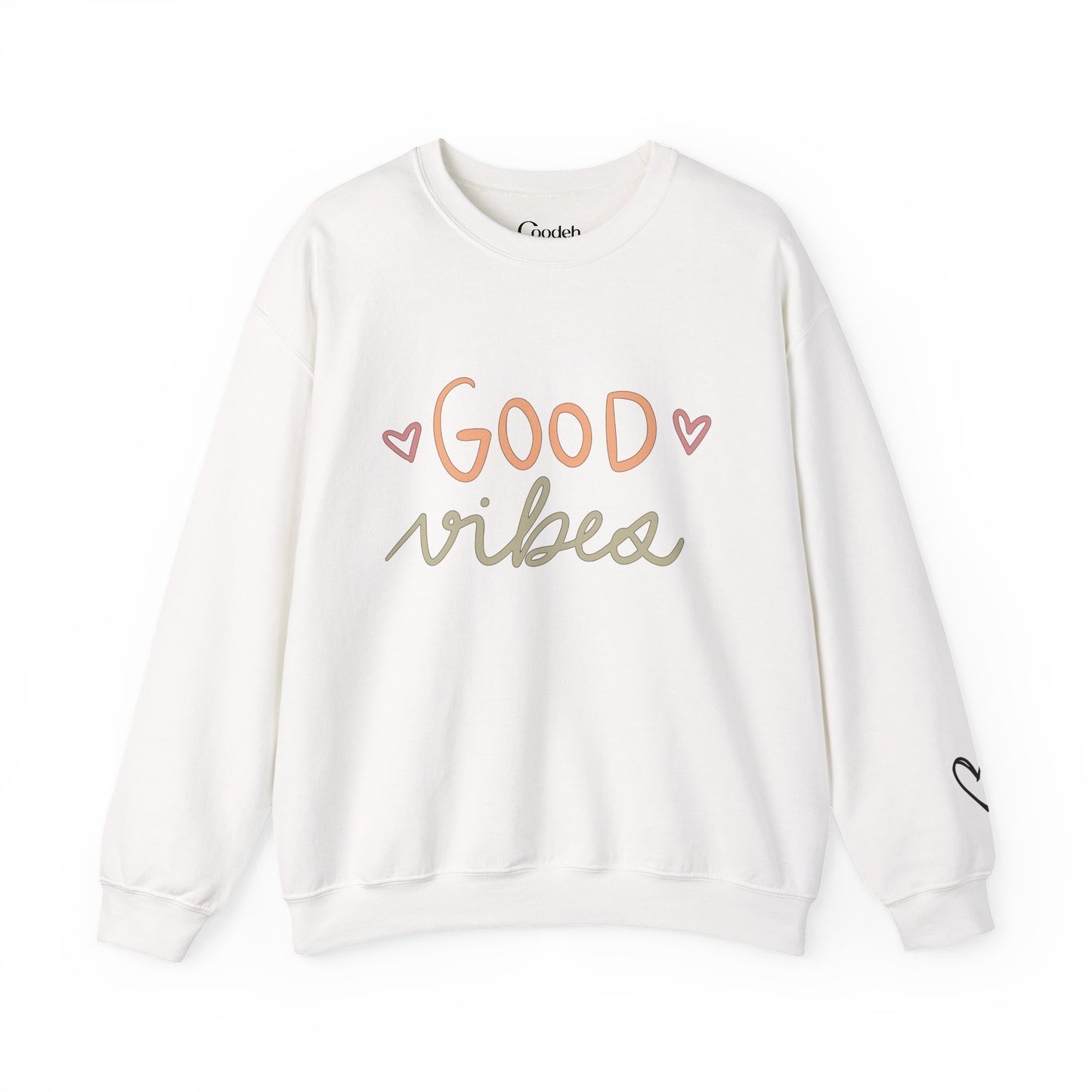 Good Vibes Crewneck Sweatshirt white color option