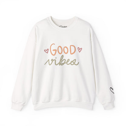 Good Vibes Crewneck Sweatshirt white color option